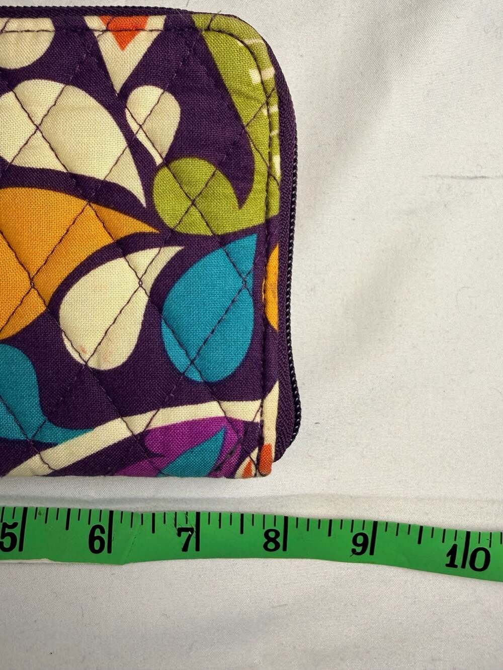 Vera Bradley Quilted Zip Around Accordion Wallet in Plum Crazy - Picture 9 of 11